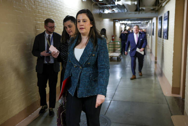 AMANDA ANDRADE-RHOADES / REUTERS / FEB. 6
Rep. Elise Stefanik, President-elect Donald Trumps pick to be the U.S. ambassador to the United Nations, was the victim of a bomb threat today. The New York Republican was one of several Trump administration picks to be targeted this week with bomb threats and so-called swatting.