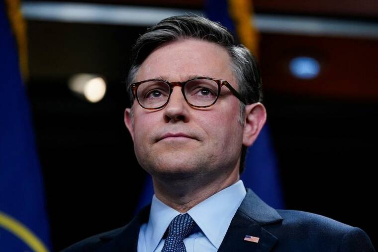 ELIZABETH FRANTZ / REUTERS
House Speaker Mike Johnson attends a news conference on Capitol Hill in Washington on Wednesday.