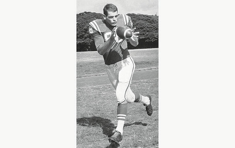 STAR-ADVERTISER / 1968
                                Jim Nicholson was a star high school football and basketball player. He later went on to play for Michigan State and the Kansas City Chiefs for six seasons.